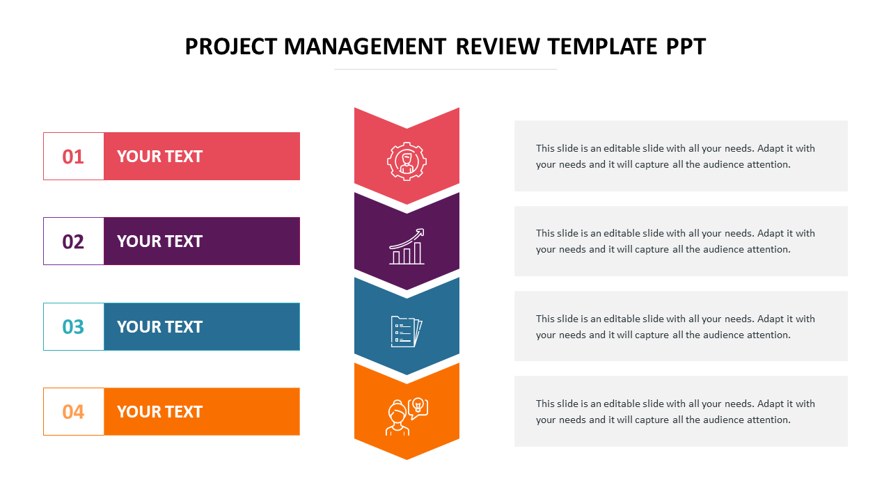 project management review template ppt